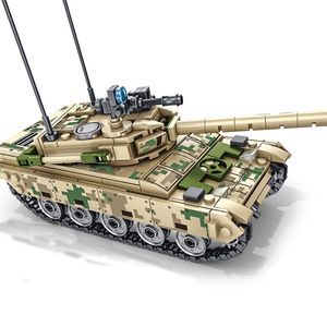 Demir Kanlı Yeniden Yükleme 85 Askeri Tank Modeli VT 4 Ana Savaş Boy DIY Küçük Parçacık Birleştirme Yapı Taşı Oyuncak 220715