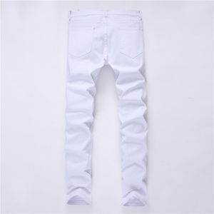 2022 Toptan Swag Erkek Tasarımcı Marka Black Mens Jeans Sıska Yırtık Yıkılmış streç ince fit hop pantolonlar uzun jean moda erkekler için delikler js34 boyutu 28-38