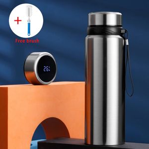Akıllı Sıcaklık Ekran Termos Su Şişesi Akıllı Paslanmaz Çelik Vakum Şişesi Çay Kahve Termal Kupası Hediye 220617