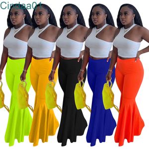 Дизайнерская женская одежда весна и летняя конфеты цветные хлопковые брюки Fathion твердые крупные брюки на трубу 5-цвета