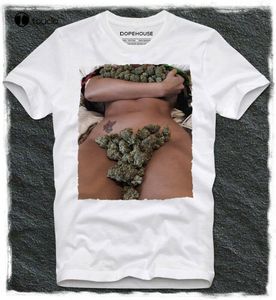 Erkek T-Shirt T Seksi Kız Kiffer Bong Çim Porno Porno Swag Pot Baş Tee Gömlek