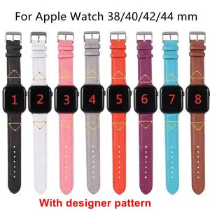 Tasarımcı P Sürüm İzle Bantları Apple IWatch Için 5 4 3 2 38mm 40mm 42mm 44mm Watchbands Lüks Wristabnd Deri Sapanlar