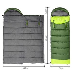 Umschlagschlafsack, 3-Jahreszeiten-Schlafsack aus hohler Baumwolle, Spleißschlafsack für den Außenbereich, Thermo-Camping-Reiseschlafsack, 1,351,65 kg, 220620