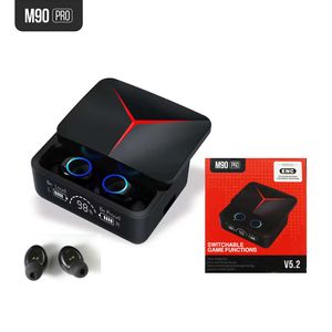 M90 PRO TWS Kablosuz Kulaklık Kulaklık Led Görüntüleme Büyük Güç Hifi Streao Bluetooth kulaklık