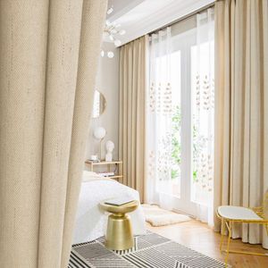 Perde perdeler keten tipi kumaş karartma mutfak yatak odası pencere tedavisi için modern perdeler katı oturma odası özel hazır madekurtain