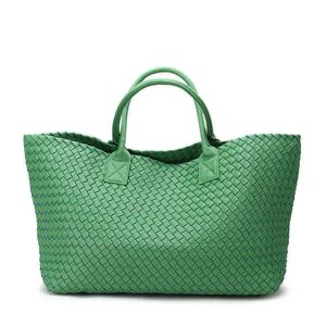 2019 Фирменный дизайн Тканые сумки для женщин Bales Fashion Tide Weave Hand Shoulder Lady Кошелек большой емкости Корзина для покупок Сумка G220422