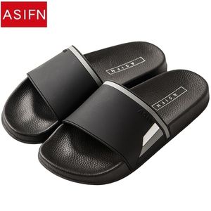 Asifn Erkek Terlik Erkek Slayt için Yaz Slide Slips Slip Kapalı Kadın Ayakkabıları Ev Sandalet Fit 5 Renk Flip Flops Y200107