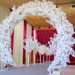 Yapay Kiraz Çiçeği Sahte Çiçek Garland Beyaz Pembe Kırmızı Mor Düğün DIY Dekorasyon için Mevcut