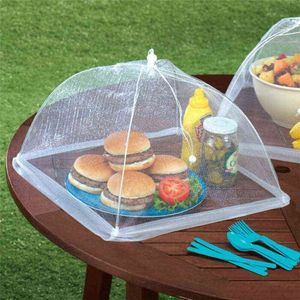 1PC Mesh Screen Proteger alimentos Capa de capa Dome Dome Net Umbrella Kitchen Dobled Mesh Mosquito Mosquito Umbrella Y220526