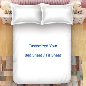 Индивидуальные PO Elastic Sheets Luxury Cartoon Anime Anime Fitted Sheet Liest Queen for Kids Baby Adult Mattress Cover Home 220608