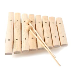 Детские дети натуральный деревянный дерево 8 тональный ксилофон перкуссия игрушечный музыкальный инструмент для детской музыки разработка 220706