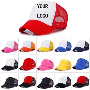 Fabrika fiyatı ücretsiz özel logo şapkaları tasarımı polyester erkekler kadın beyzbol şapkası boş örgü ayarlanabilir şapka yetişkin çocuklar c0607g02