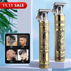 Отделка потерпеть смешивание профессиональная отделка для волос для мужчин Pro Beard Trimmer Electric Hair Clipper Lithium Hairs Cut Machine 220712