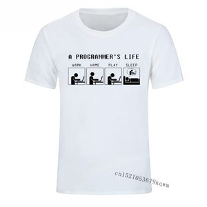 Компьютерный программист Life Firt Proprermer программист Tshirt Vintage Aesthetic Men's Printed Tees Drop Shipipng 220509