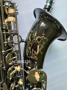 Julius Keilwerth SX90R New Bb Tune Tenor Brass Saxophone B Flat Musical Instrument Black Nickel Gold Carved JK SX90R Sax with Case