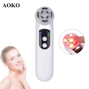 Aoko Portable EMS RF Facial Beauty Machine светодиодное фотонное устройство поднятие кожи сжатие Anthrinke Care Massager 220512