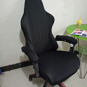 Bilgisayar koruyucusu elastik ofis sandalyesi için uzun kolçak oyunları s streç bölünmüş ev koltuk kapağı 220609