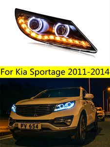 Автомобильные фары для Kia Sportage, светодиодные фары 2011-2014, передние фары, светодиодные дневные указатели поворота, фары