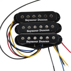 Ceramic Single Coil Guitar Pickups Set, 3-Piece, for Electric Guitar, Black