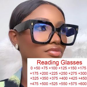 Güneş gözlüğü Vintage Büyük Çerçeve Kare okuma gözlüğü Kadın Erkek Moda Marka Reçete Gözlük Şeffaf Bilgisayar Mavi Işık Gözlükleri