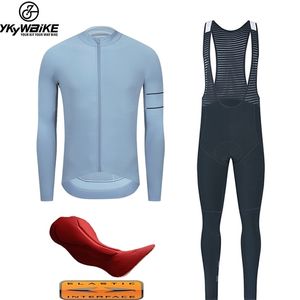 Ykywbike kış termal polar bisiklet formaları set uzun kollu bisiklet giyim bisiklet kıyafetleri spor giyim giymek takım elbise 10 renk 220621