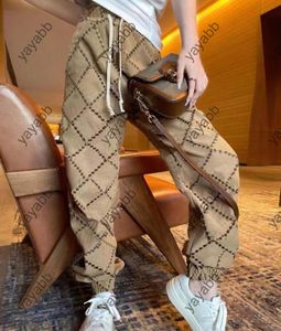 Harfler Moda Tech Fleece Spor Pantolon Kargo Pantolon Yüksek Kalite S-2XL ile Erkek Kadın eşofman için Klasik Tasarımcı Pantolon