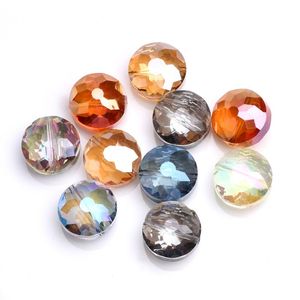 Mücevherat için diğer lamba işleri cam boncuklar toplu 14mm yüzlü yuvarlak kristal bilezikler kolye diy el sanatları cazibeleri 10 adet