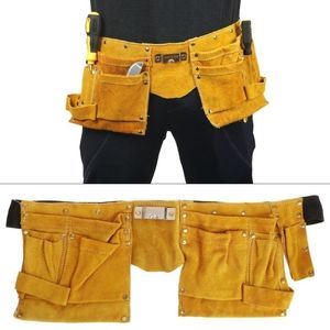 Electrician Waist Tool Belt Pouch Bag Screwdriver Kit Repair Holder Leather Y200324