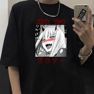 Darling içinde franxx Japon anime t gömlek erkekler kawaii karikatür sıfır iki t gömlek harajuku unisex üstler manga grafik tees erkek 220623