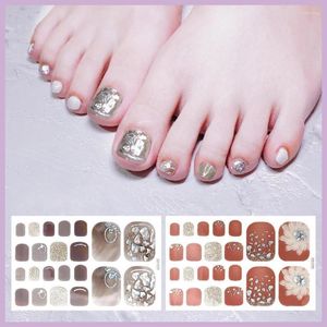 Наклейки наклейки 1 Set Flower Mainail Sticker Водонепроницаемые полные пальцы ногтей.