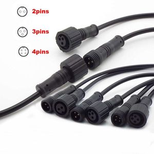 Diğer Aydınlatma Aksesuarları Çifti 2PIN 3PIN 4PIN IP65 DC Konektör Kablo Su Geçirmez ERE Fiş LED Işık Şeritleri Erkek'e Kadın Jack Adaptör