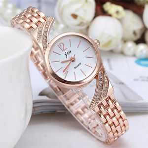 JW-3458 Neue Ankunft Damen Rose Gold Uhr Mode Damen Kleid Legierung Armbanduhr Für Frauen Großhandelspreis Quarzuhr T200420