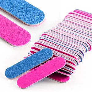 50 100pcs Mini Double Sided Nail File Disposable Nail Equipment Accessories Buffer Files Manicure Tools Salon Wholesale PP858