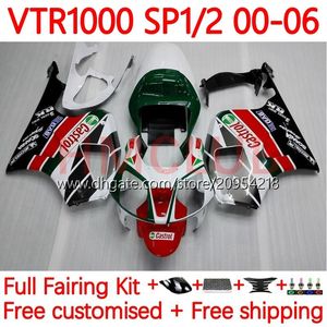 Kit de carroçaria para Honda VTR1000 RC51 SP1 SP2 RTV1000 2000-2006 Bodys 110NO.0 VTR-1000 00 01 02 03 04 05 06 VTR 1000 2000 2001 2006 2003 2005 2006