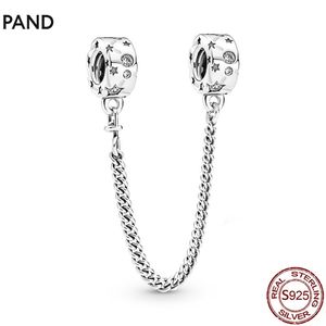 925 esterlinas prata moda grânulos estrelados sky series encher pandora pulseira ou colar pingentes senhora presente