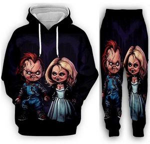 Toptan - Yeni Moda Erkekler / Bayan Chucky X Buddy Yaoi Kazak Joggers Komik 3D Baskı Unisex Hoodies + Pantolon% 08