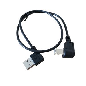 USB Yazıcı Veri Kablosu Çift Dirsek Dik Açı Adaptörü Erkek Erkek Yazıcı için Sabit Disk Kutusu Siyah 50 cm