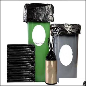 Çöp Torbaları Ev Temizlik Araçları Housekee Organizasyon Ev Bahçesi Büyük Çöp Torbası Kalınlaştırılmış Siyah El Özelliği 60 Sanitasyon 80 Ekstra