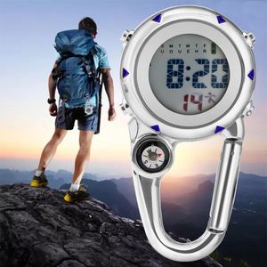 Карманные часы многофункциональные подключения Carabiner Watch Sports Digital Portable Mini Clip на модных подарках для мужчин.