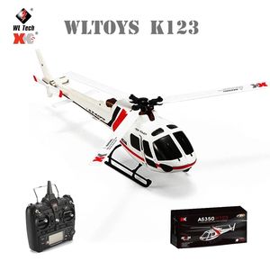 Оригинал Wltoys XK K123 RC Mini Drone RTF 2,4G 6CH 3D 6G -режимы Simulators Бесстраночный мотор RC RC Quadcopter Helicopter Toys for Kids Gifts