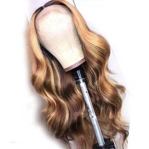 Длинные прямые волосы синтетические парики коричневые золотые волосы романтика