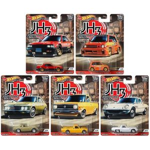 Wheels Premium Car Culture Japan Historics 3 Nissan Skyline RS 85 Honda City Turbo Nissan Silvia 1 a 64 Alloy Car Toy FPY86 220525