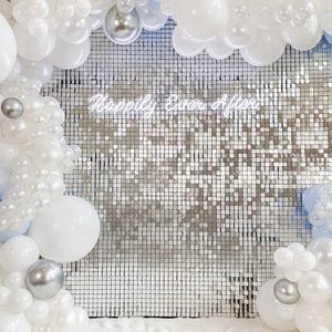 Parti Dekorasyonu 2pcs Doğum Günü Dekorasyonları Glitter Perde 2m Uzunluk Pırıltılı Duvar Zemin Düğün Arka Çekişleri Sequin Wallparty