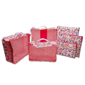 Duffel Bags Warehouse Pink Leopard Women Nylon Travel Bag Оптовая поездка в гектох сетчатый багажный аксессуар набор организатора DOM10918444DUFFEL