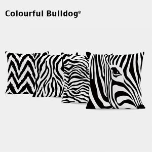 Travesseiro de travesseiro liso preto branco geométrico de zebra casos de almofada listrada colheita de colina de olho de olho listrado na cadeira de rochas ao ar livre capa de travesseiro 220714