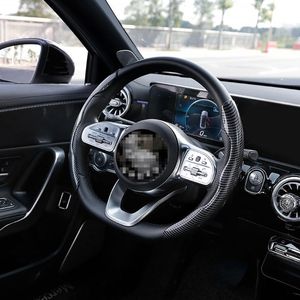 Steering Wheel Covers Carbon Universal Plastic Car Cover Non-Slip Accessories Fiber Pattern WheelSteering CoversSteering