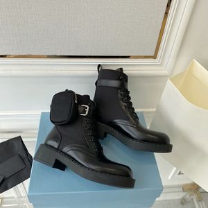 Kadınlar parlak deri bağcıklı botlar moda ayak bileği boot yeniden nynylon orta-buzağı botları siyah beyaz çanta kral savaş botları ile kutu no407