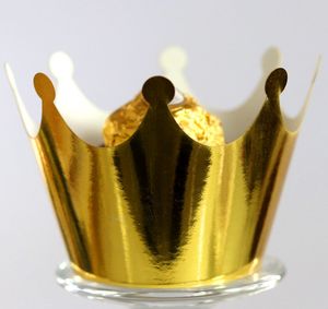 Свадебные украшения торт бумага края чашка серебряная кружевная бумага лазерная выдолбленная корона оптом