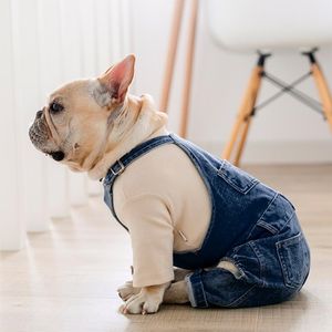 Köpek giyim gömlekleri kıyafetler denim tulumlar köpek jean ceket sling tulum kostümleri moda mavi pantolonlar için köpekler için giyim catsdog giyim