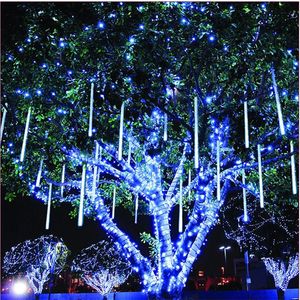 Строки 110 В рождественский декор Снег -лампа 20см 30 см 50 см метеорные дождь 8 трубок Светодиоды
